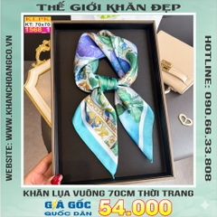 Khăn Phụ Kiện Lụa Vuông 70cm - Thế Giới Khăn Đẹp C1011_1