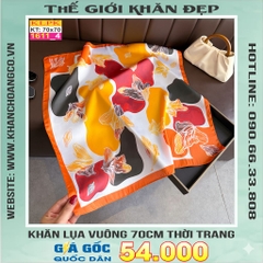 Khăn Phụ Kiện Lụa Vuông 70cm - Thế Giới Khăn Đẹp C1002_4