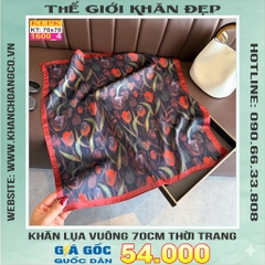 Khăn Phụ Kiện Lụa Vuông 70cm - Thế Giới Khăn Đẹp C1012_4