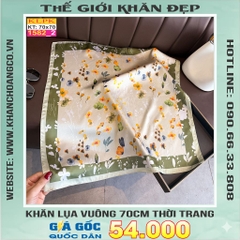 Khăn Phụ Kiện Lụa Vuông 70cm - Thế Giới Khăn Đẹp C1006_2