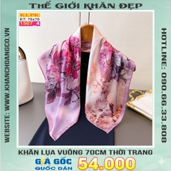 Khăn Phụ Kiện Lụa Vuông 70cm - Thế Giới Khăn Đẹp C1028_4