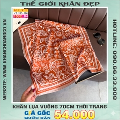 Khăn Phụ Kiện Lụa Vuông 70cm - Thế Giới Khăn Đẹp C1029_4