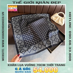 Copy of Khăn Phụ Kiện Lụa Vuông 70cm - Thế Giới Khăn Đẹp C1056_4