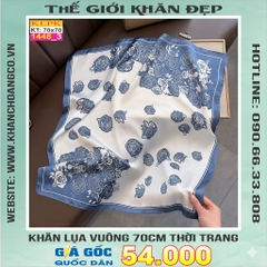 Khăn Phụ Kiện Lụa Vuông 70cm - Thế Giới Khăn Đẹp C1026_3