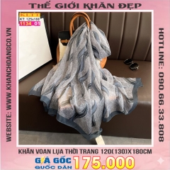 Khăn Lụa Tơ Tằm Thế Giới Khăn Đẹp cao cấp KLTT 13401