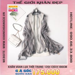Khăn Lụa Tơ Tằm Thế Giới Khăn Đẹp cao cấp KLTT 13401