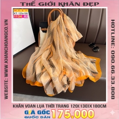 Khăn Lụa Tơ Tằm Thế Giới Khăn Đẹp cao cấp KLTT 13402
