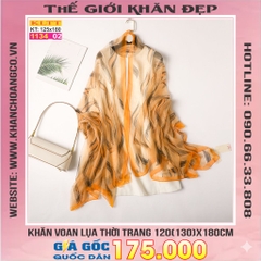 Khăn Lụa Tơ Tằm Thế Giới Khăn Đẹp cao cấp KLTT 13402