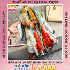 Khăn Lụa Tơ Tằm Thế Giới Khăn Đẹp cao cấp KLTT 14201