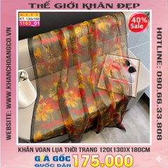 Khăn Lụa Tơ Tằm Thế Giới Khăn Đẹp cao cấp KLTT 16301