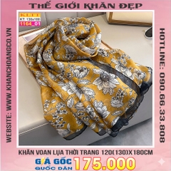 Khăn Lụa Tơ Tằm Thế Giới Khăn Đẹp cao cấp KLTT 16401