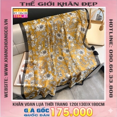 Khăn Lụa Tơ Tằm Thế Giới Khăn Đẹp cao cấp KLTT 16401