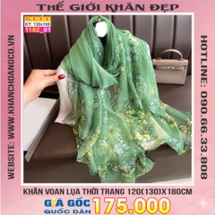 Khăn Lụa Tơ Tằm Thế Giới Khăn Đẹp cao cấp KLTT 18201