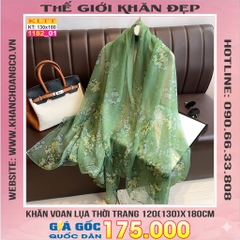 Khăn Lụa Tơ Tằm Thế Giới Khăn Đẹp cao cấp KLTT 18201
