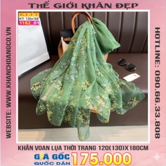 Khăn Lụa Tơ Tằm Thế Giới Khăn Đẹp cao cấp KLTT 18201