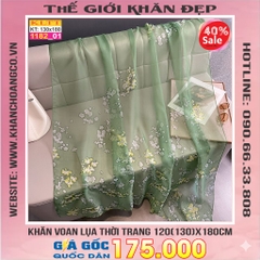 Khăn Lụa Tơ Tằm Thế Giới Khăn Đẹp cao cấp KLTT 18201