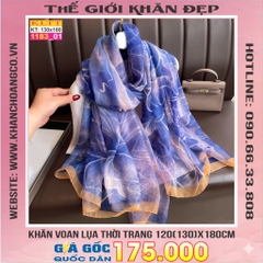 Khăn Lụa Tơ Tằm Thế Giới Khăn Đẹp cao cấp KLTT 18301