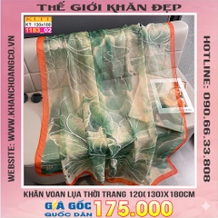 Khăn Lụa Tơ Tằm Thế Giới Khăn Đẹp cao cấp KLTT 18302