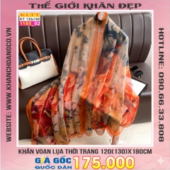 Khăn Lụa Tơ Tằm Thế Giới Khăn Đẹp cao cấp KLTT 18502