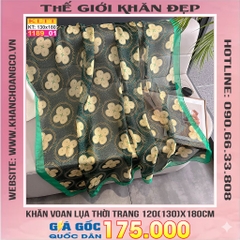 Khăn Lụa Tơ Tằm Thế Giới Khăn Đẹp cao cấp KLTT 18901