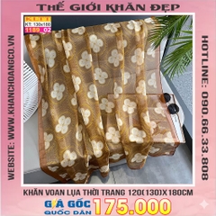 Khăn Lụa Tơ Tằm Thế Giới Khăn Đẹp cao cấp KLTT 18902