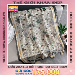 Khăn Lụa Tơ Tằm Thế Giới Khăn Đẹp cao cấp KLTT 19002