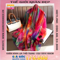 Khăn Lụa Tơ Tằm Thế Giới Khăn Đẹp cao cấp KLTT 19101