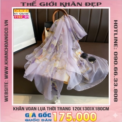 Khăn Lụa Tơ Tằm Thế Giới Khăn Đẹp cao cấp KLTT 19201