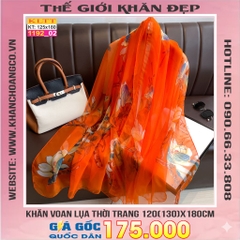 Khăn Lụa Tơ Tằm Thế Giới Khăn Đẹp cao cấp KLTT 19202