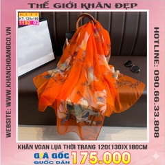 Khăn Lụa Tơ Tằm Thế Giới Khăn Đẹp cao cấp KLTT 19202