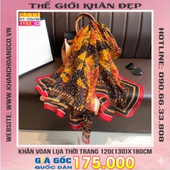Khăn Lụa Tơ Tằm Thế Giới Khăn Đẹp cao cấp KLTT 19302