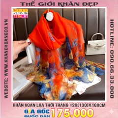 Khăn Lụa Tơ Tằm Thế Giới Khăn Đẹp cao cấp KLTT 19401