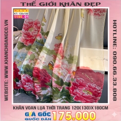 Khăn Lụa Tơ Tằm Thế Giới Khăn Đẹp cao cấp KLTT 19501