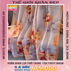 Khăn Lụa Tơ Tằm Thế Giới Khăn Đẹp cao cấp KLTT 19701