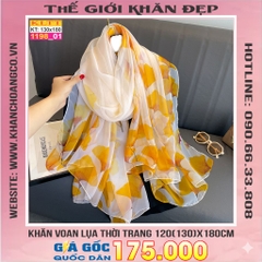 Khăn Lụa Tơ Tằm Thế Giới Khăn Đẹp cao cấp KLTT 19801