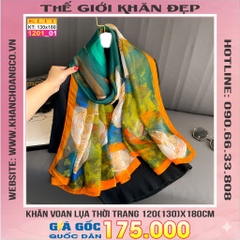 Khăn Lụa Tơ Tằm Thế Giới Khăn Đẹp cao cấp KLTT 20101