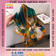 Khăn Lụa Tơ Tằm Thế Giới Khăn Đẹp cao cấp KLTT 20101
