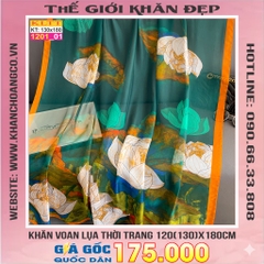 Khăn Lụa Tơ Tằm Thế Giới Khăn Đẹp cao cấp KLTT 20101