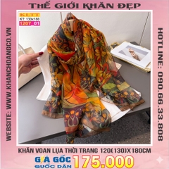 Khăn Lụa Tơ Tằm Thế Giới Khăn Đẹp cao cấp KLTT 207_01