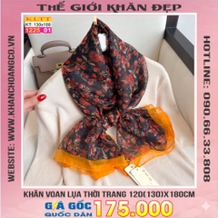 Khăn Lụa Tơ Tằm Thế Giới Khăn Đẹp cao cấp KLTT 225_01