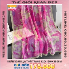 Khăn Lụa Tơ Tằm Thế Giới Khăn Đẹp cao cấp KLTT 233_01