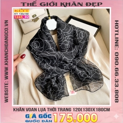 Khăn Lụa Tơ Tằm Thế Giới Khăn Đẹp cao cấp KLTT 245_02
