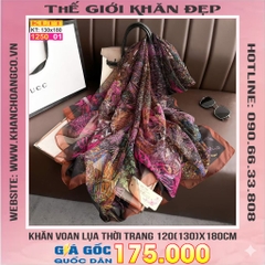 Khăn Lụa Tơ Tằm Thế Giới Khăn Đẹp cao cấp KLTT 250_01