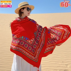 Khăn Choàng Cổ Coton Vải Lanh Thế Giới Khăn Đẹp KHTB1101_1