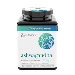 VIÊN UỐNG BỒI BỔ SỨC KHỎE ASHWAGANDHA YOUTHEORY NHÂN SÂM ẤN ĐỘ 150 VIÊN 