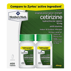 Thuốc dị ứng Member Mark Cetirizine 2 lọ 400 viên