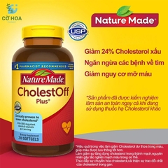 Thực Phẩm Chức Năng Giúp Hỗ Trợ Tim Mạch Nature Made Cholest-Off Plus (210 Viên)