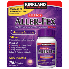 Thực phẩm chức năng trị viêm xoang Kirkland Aller-Fex 180 viên