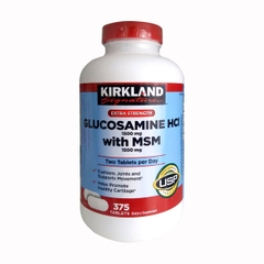 Thực Phẩm Bổ Sung Kirkland Signature Glucosamine HCl 1500mg Với MSM 1500mg 375 Viên