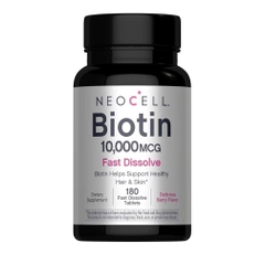 Viên uống Biotin NeoCell 10000mcg tan nhanh 180 viên